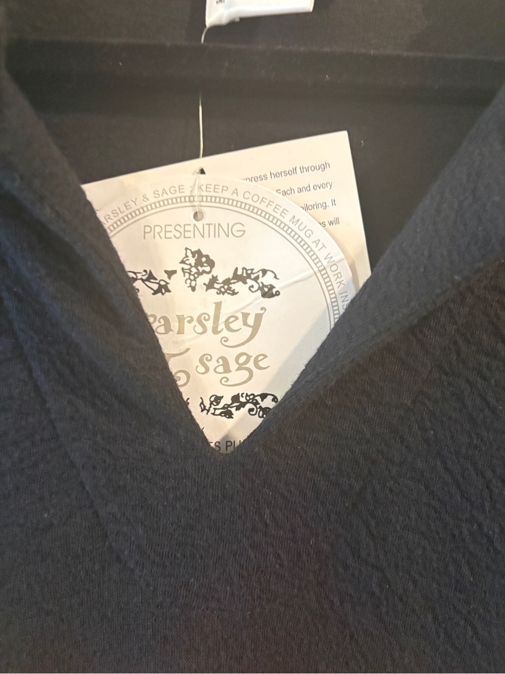 Parsley & Sage Black Maxi Dress Size Large Sleeveless Pockets Boho NWT - Picture 5 of 16